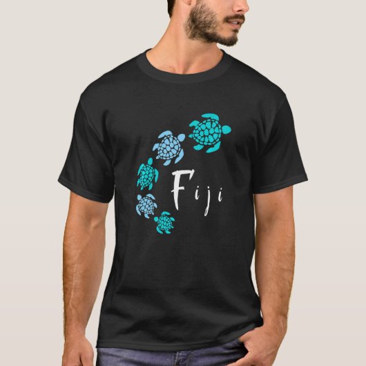 Fiji Islands Blue Turtle Fiji Tシャツ (正面)
