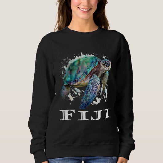 Fiji Islands Sea Turtle Fiji スウェットシャツ (正面)