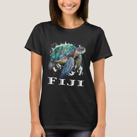 Fiji Islands Sea Turtle Fiji Tシャツ (正面)