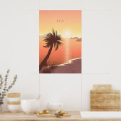 Fiji Minimal Travel Poster ポスター (キッチン)