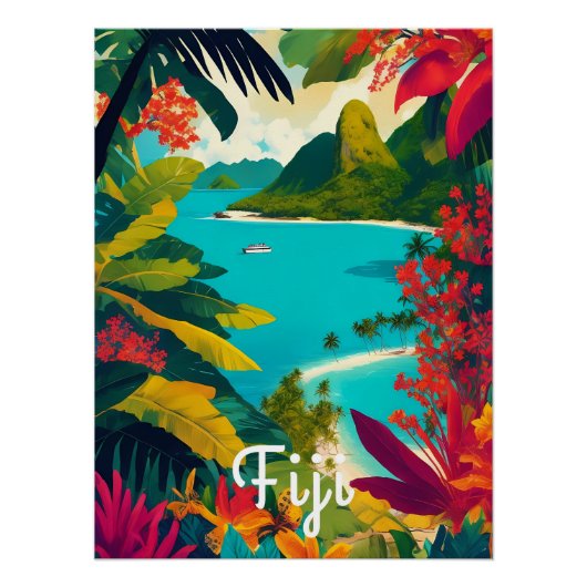 Fiji Travel Poster ポスター (正面)