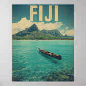 Fiji Waters – Retro Ocean Escape Travel  ポスター (正面)