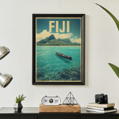 Fiji Waters – Retro Ocean Escape Travel  ポスター