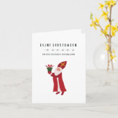 Fijne Feestdagen (kerstkaart)オランダクリスマス カード (黄色い花)