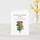 Fijne Feestdagen (kerstkaart)オランダクリスマス カード (黄色い花)