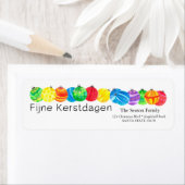 Fijne Kerstdagen手絵を描水色ラベル ラベル (インサイチュ)