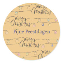 Fijne Kerstdagen kerst sticker