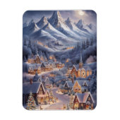 Fijne Kerstfeest 冬の不思議な世界 グリーティングカード マグネット (縦)