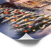 Fijne Kerstfeest Winter Wonderland Greeting Card ポスター (コーナー)