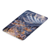 Fijne Kerstfeest Winter Wonderland Greeting Card マグネット (左側)