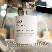 fikaスウェーデンのコーヒーブレーク辞書の定義 コーヒーマグカップ