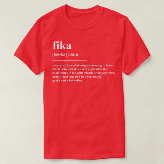 Fika定義 Tシャツ (デザイン正面)