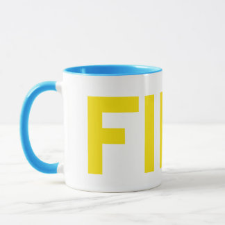 FIKA黄はっきりした色と青マグカップ マグカップ
