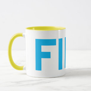 FIKA黄はっきりした色と青マグカップ マグカップ