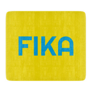 FIKA黄はっきりした色と青 カッティングボード