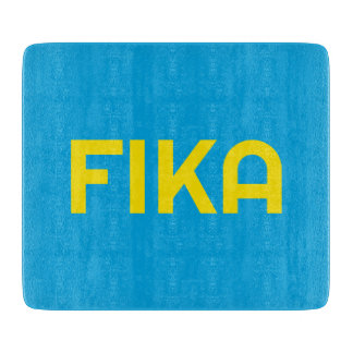 FIKA黄はっきりした色と青 カッティングボード