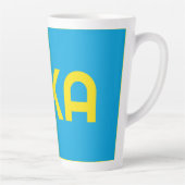 FIKA黄はっきりした色と青 カフェラテマグ (右)