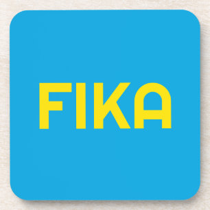 FIKA黄はっきりした色と青 コースター