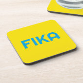 FIKA黄はっきりした色と青 コースター (左側)
