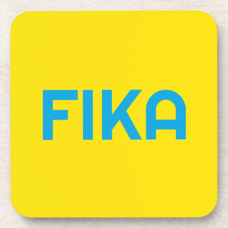 FIKA黄はっきりした色と青 コースター