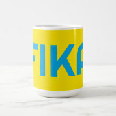 FIKA黄はっきりした色と青 コーヒーマグカップ (中央)