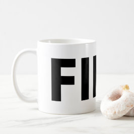 FIKA黒はっきりしたと白のマグカップ コーヒーマグカップ
