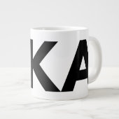 FIKA黒はっきりした白スペシャリティマグ ジャンボコーヒーマグカップ (正面右)