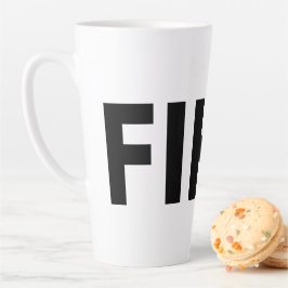 FIKA黒はっきりした白ラテマグ カフェラテマグ
