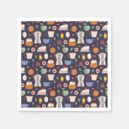 Fika (Eclipse) – 水彩パターン スタンダードカクテルナプキン