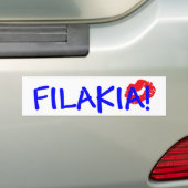 FILAKIA! 「キスのためのギリシャ語 バンパーステッカー (車上)