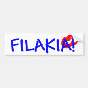 FILAKIA! 「キスのためのギリシャ語 バンパーステッカー
