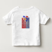 FilAm、混合されたフィリピンおよび米国の旗、かわいい子供 トドラーTシャツ (裏面)