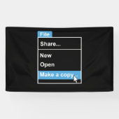 File Make a Copy Computer Science 横断幕 (横)