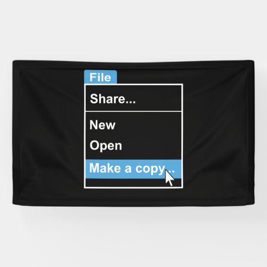 File Make a Copy Computer Science 横断幕 (横)