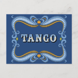 FileteadoポルテニョArgentine Tango Sign ポストカード