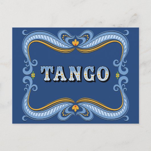 FileteadoポルテニョArgentine Tango Sign ポストカード (正面)