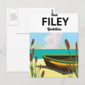 Filey, Yorkshire Seaide旅行ポスター ポストカード (正面/裏面)