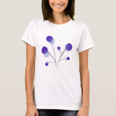 filigrane Blumen lila Tシャツ (正面)