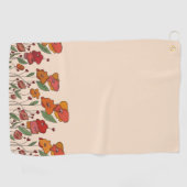 filigranes Mohnfeld  ゴルフタオル (横)