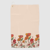 filigranes Mohnfeld  ゴルフタオル (正面)