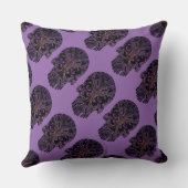 Filigreeスカルインシェードオブパープル クッション (裏面)