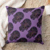 Filigreeスカルインシェードオブパープル クッション (ブランケット)