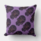 Filigreeスカルインシェードオブパープル クッション (正面)
