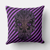 Filigreeスカルインシェードオブパープル クッション (裏面)
