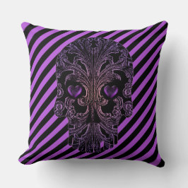 Filigreeスカルインシェードオブパープル クッション