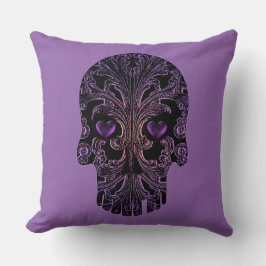 Filigreeスカルインシェードオブパープル クッション