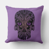 Filigreeスカルインシェードオブパープル クッション (正面)