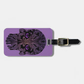 Filigreeスカルインシェードオブパープル ラゲッジタグ (正面横)