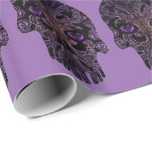 Filigreeスカルインシェードオブパープル ラッピングペーパー (ロールコーナー)