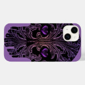 Filigreeスカルインシェードオブパープル Case-Mate iPhoneケース (裏面 (横))